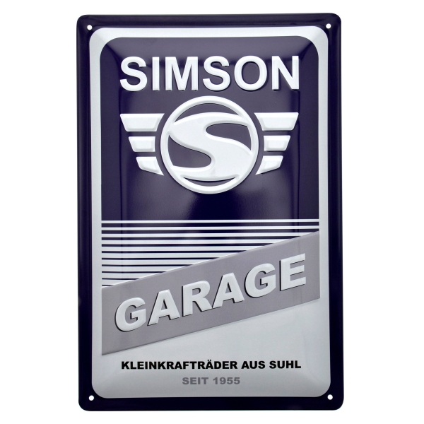 Blechschild, Simson Garage